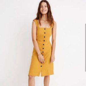 Madewell mustard yellow dress